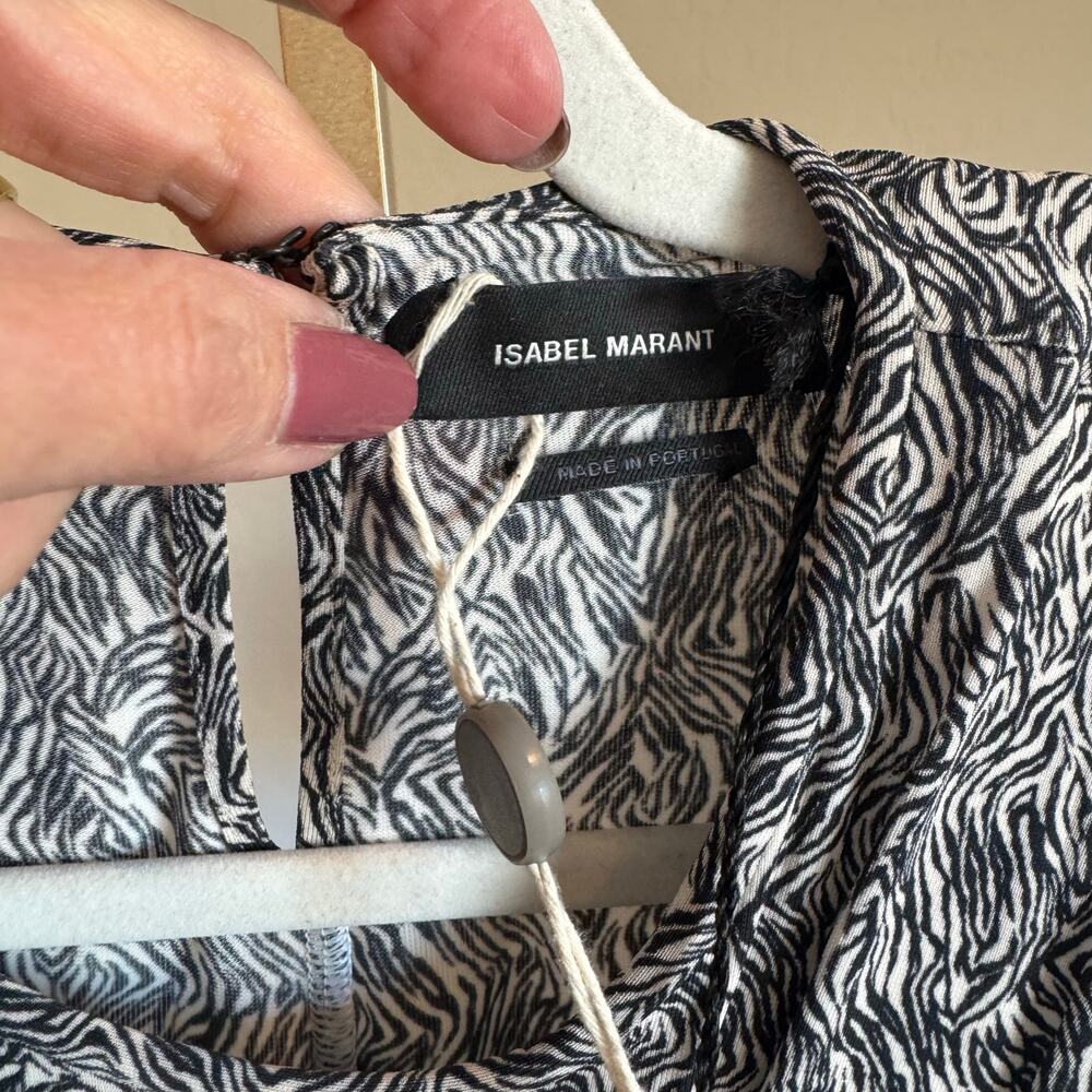 Isabel Marant Ghita Zebra Mini Dress NWT Sold Out $812 - Picture 9 of 12